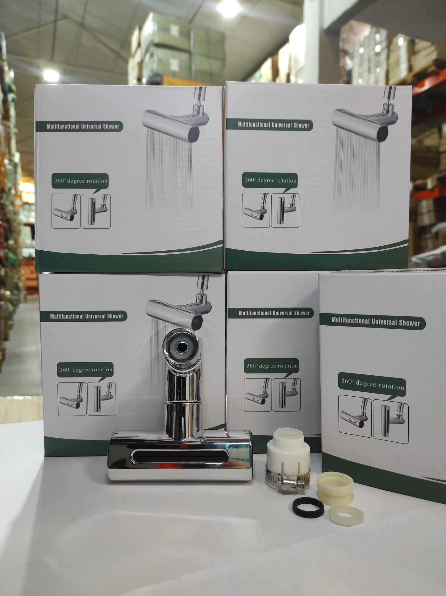 Grifo giratorio con cascada para extensión 4en1